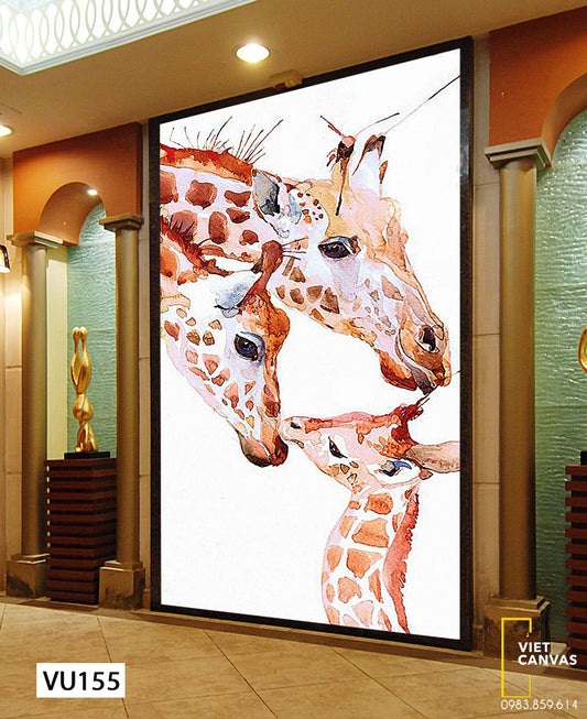 Tranh Hươu Cao Cổ - VU155