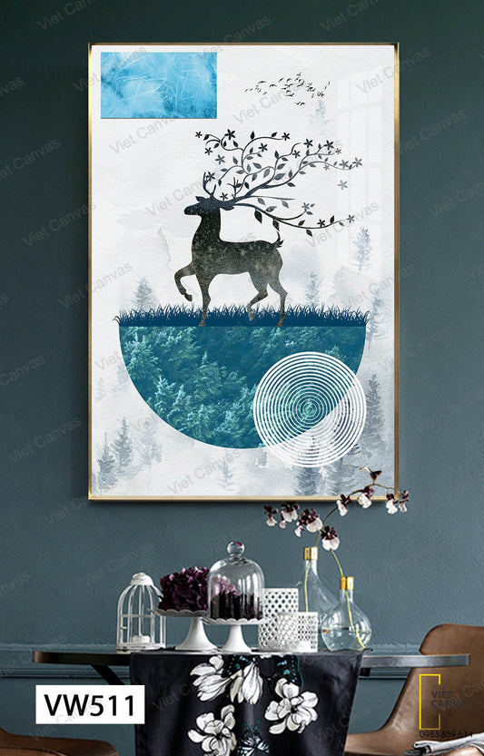 Tranh Hươu Nghệ Thuật - VW511