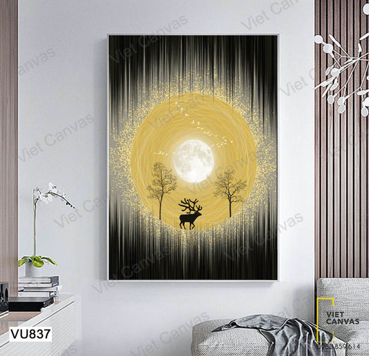 Tranh Chú Hưu Và Mặt Trăng - VU837