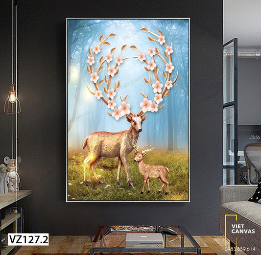 Tranh Hươu Trong Rừng - VZ127.2
