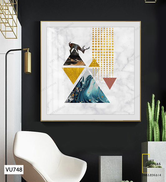 Tranh Hươu Và Hình Học - VU748