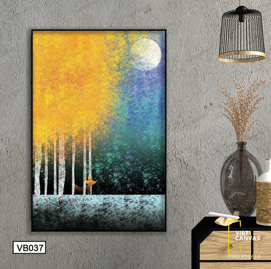 Tranh Khu Rừng Dưới Ánh Trăng - VB037