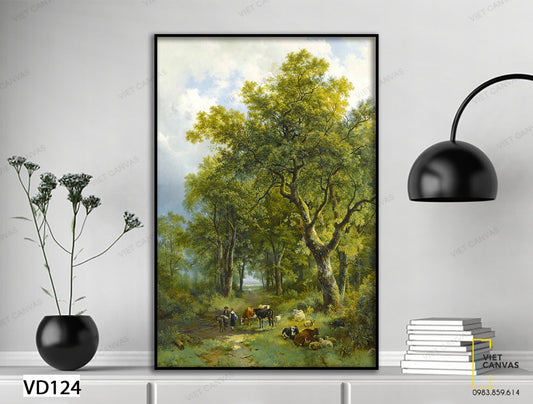 Tranh Khung Cảnh Thiên Nhiên Xanh Mát - VD124