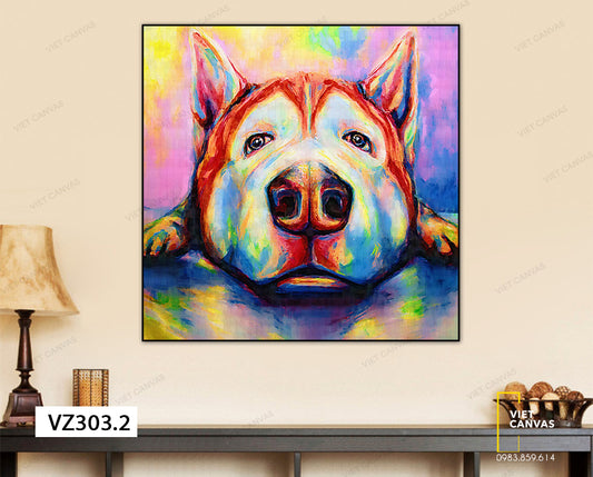 Tranh Khuôn Mặt Đáng Yêu Của Cún - VZ303.2