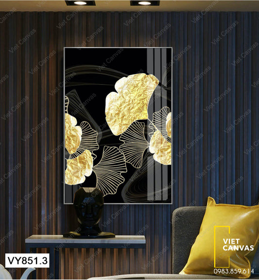 Tranh Lá Bạch Quả Ánh Vàng Sang Trọng - VY851.3