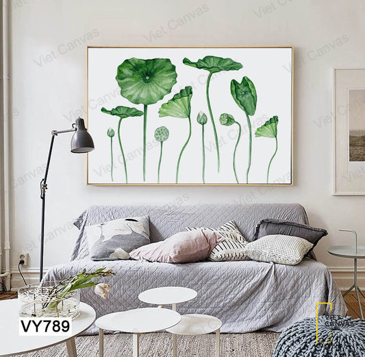 Tranh Lá Sen Và Đài Sen - VY789