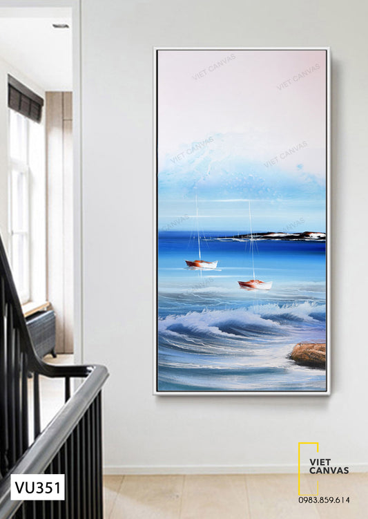 Tranh Làng Chài Ven Biển - VU351