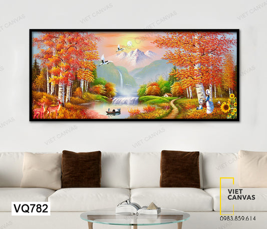 Tranh Làng Quê Và Con Suối - VQ782