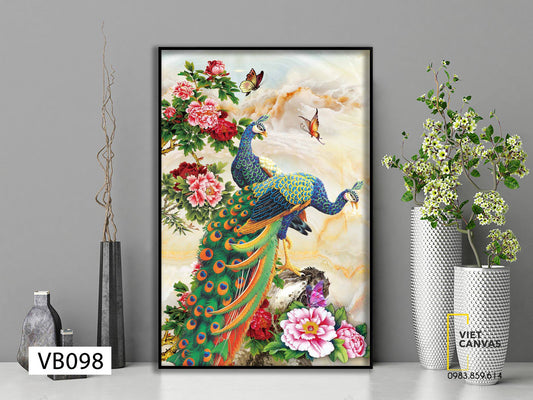 Tranh Mãn Đường Bên Hoa Mẫu Đơn - VB098