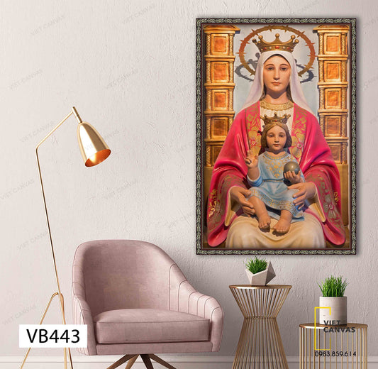 Tranh Mẹ Maria Bên Chúa Hài Đồng - VB443