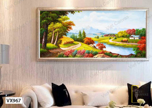 Tranh Miền Quê Xanh Mát - VX967