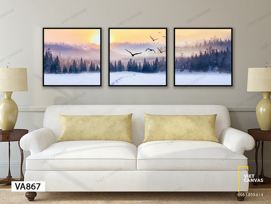 Bộ 3 Tranh Mùa Đông Ấm Áp - VA867