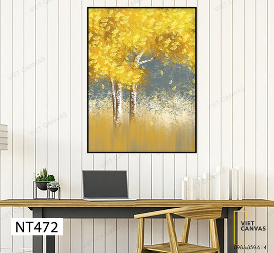 Tranh Mùa Thu Lá Vàng Rơi - NT472