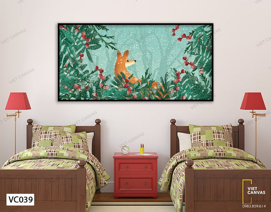 Tranh Nai Con Ngơ Ngác Trong Rừng Đông - VC039