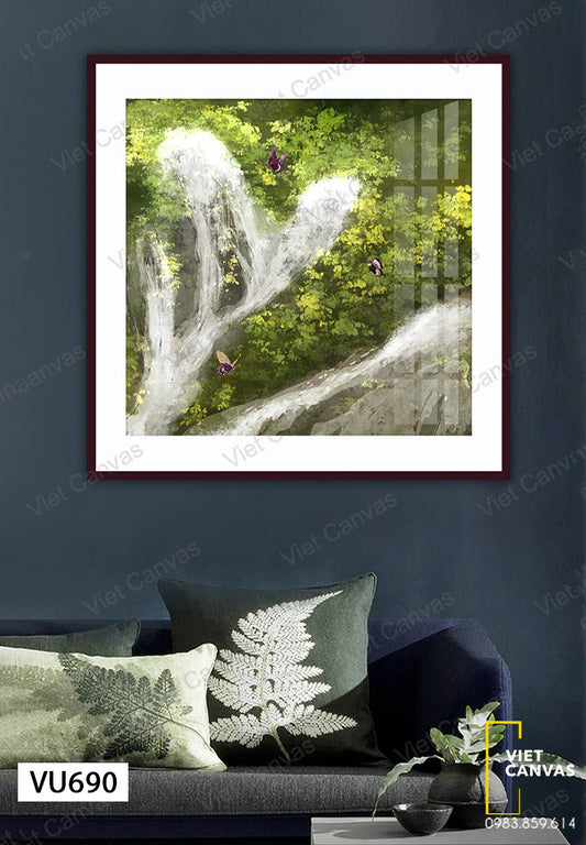 Tranh Thác Nước Và Cây Xanh - VU690