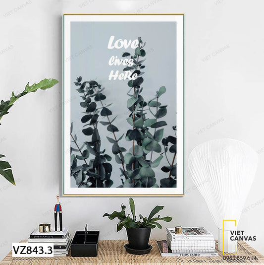 Tranh Ngọn Lá Cây Tuyết Sơn - VZ843.3