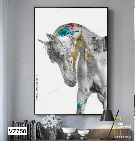 Tranh Ngựa Ấn Tượng - VZ758