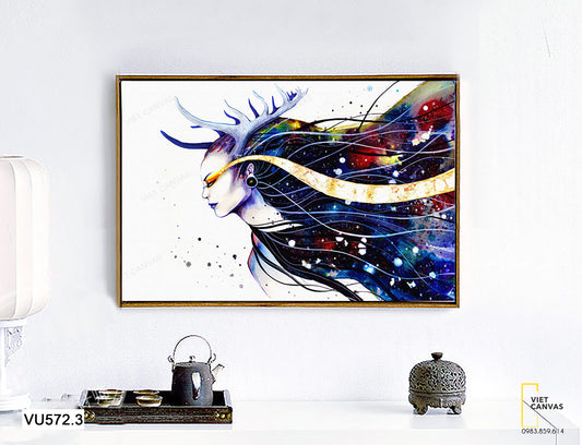 Tranh Cô Gái Độc Đáo - VU572.3