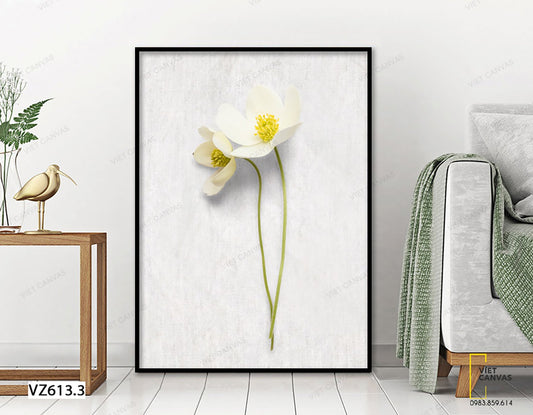 Tranh Nhành Hoa Trắng Tinh Khôi - VZ613.3