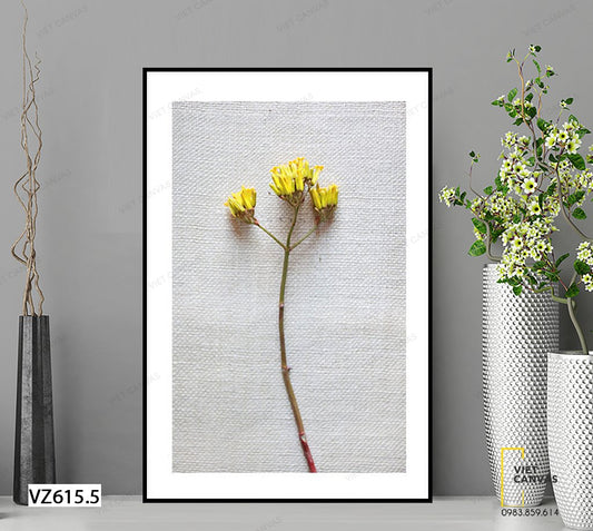 Tranh Nhành Hoa Vàng Đơn Giản - VZ615.5
