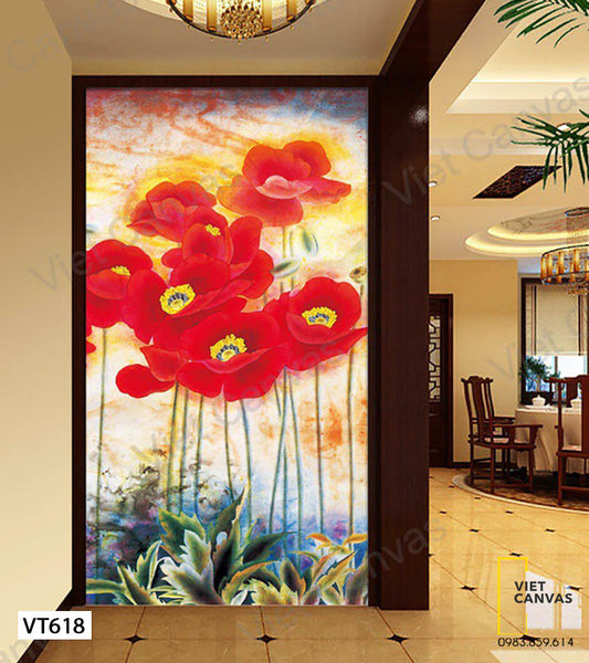 Tranh Những Bông Hoa Đỏ - VT618