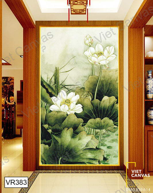 Tranh Những Bông Hoa Sen Trắng - VR383