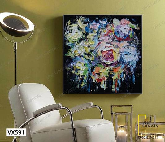 Tranh Những Bông Hoa Hồng Đầy Màu Sắc - VX591