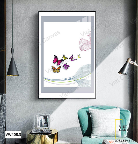 Tranh Những Cánh Bướm Đang Bay - VW408.3