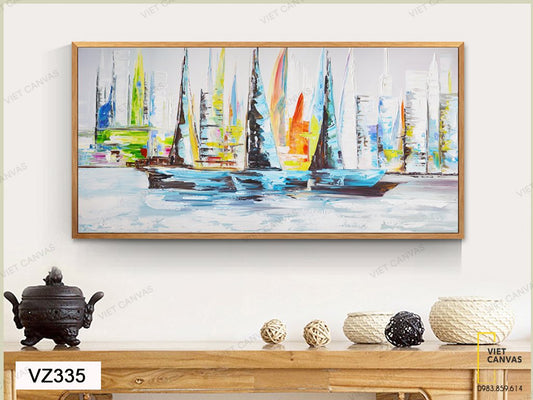Tranh Những Cánh Buồm Đầy Sắc Màu - VZ335