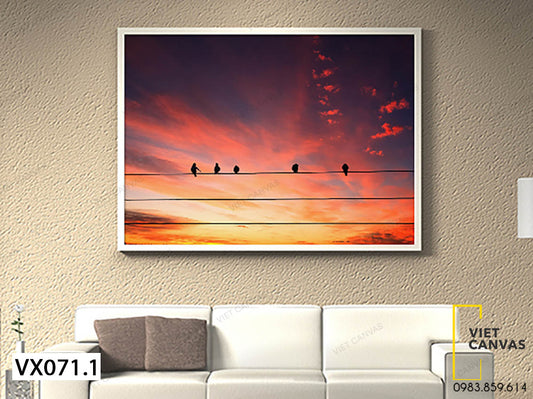 Tranh Những Chú Chim Và Bầu Trời - VX071.1