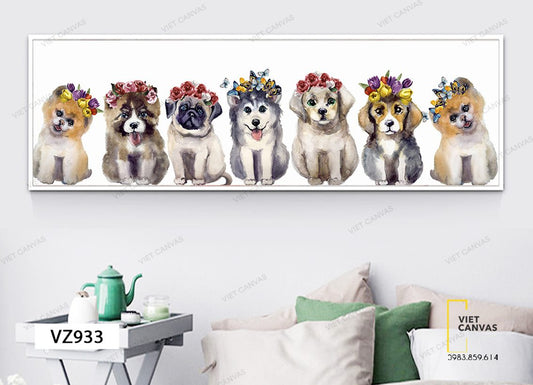 Tranh Những Chú Cún Đáng Yêu - VZ933