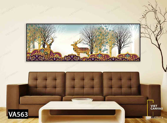 Tranh Những Chú Nai Mùa Hoa Nở - VA563