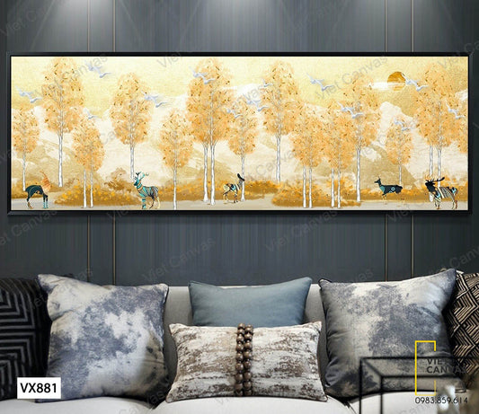 Tranh Hươu Bên Cánh Rừng - VX881