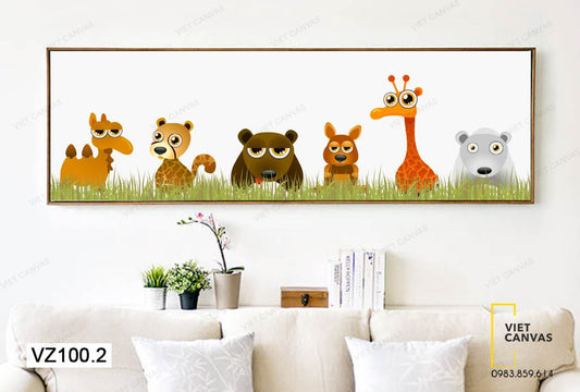 Tranh Hoạt Hình Động Vật - VZ100.2
