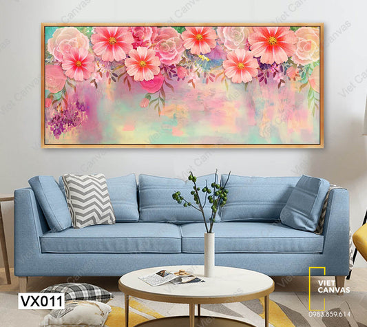 Tranh Những Đóa Hoa Sắc Hồng Ngọt Ngào - VX011