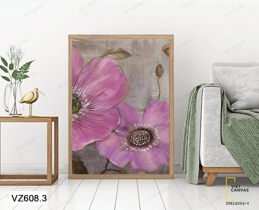 Tranh Những Đóa Hoa Tím - VZ608.3