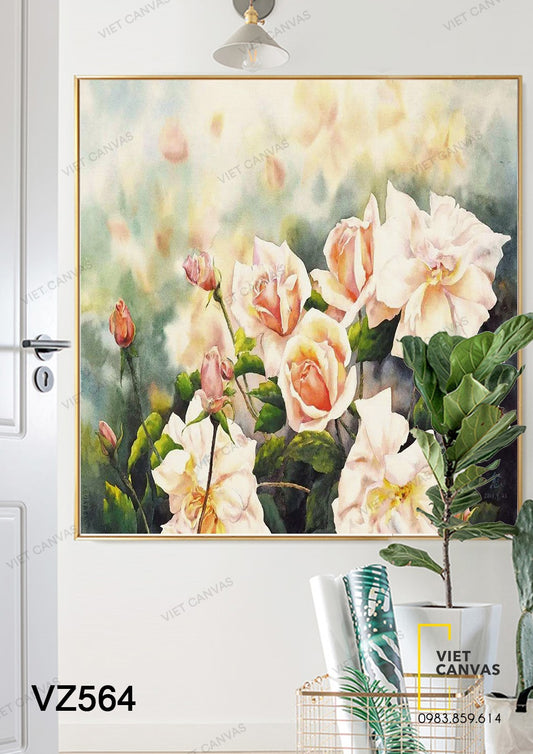 Tranh Những Hoa Lá Đua Sắc - VZ564