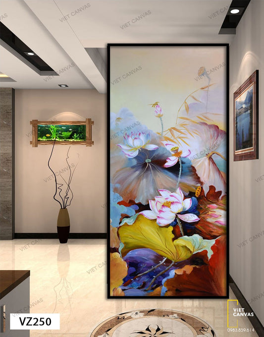 Tranh Những Đóa Hoa Sen Ngát Hương - VZ250