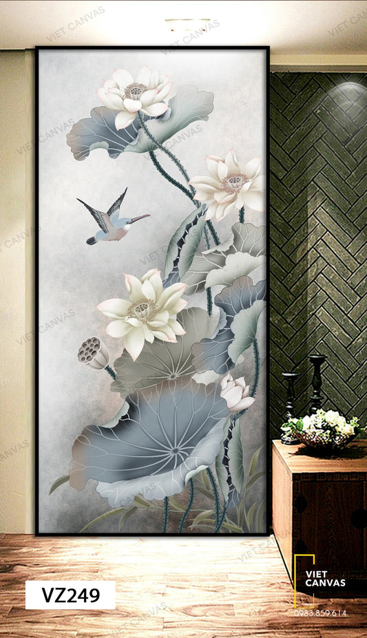 Tranh Những Đóa Sen Trắng Ngọt Ngào - VZ249