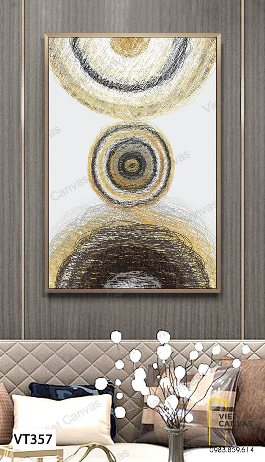Tranh Những Vòng Tròn Đồng Tâm - VT357