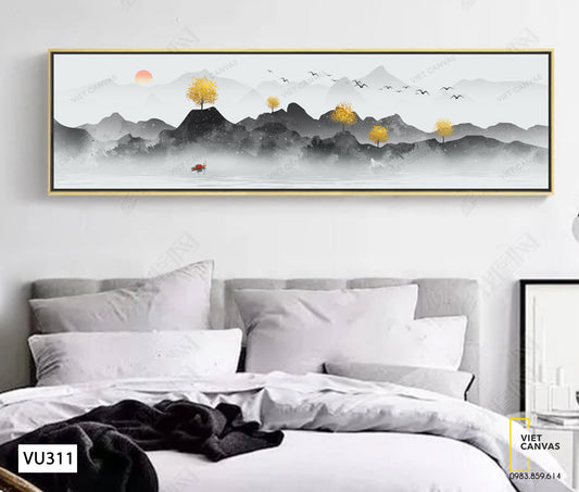 Tranh Núi Rừng Và Cây Lá Vàng - VU311