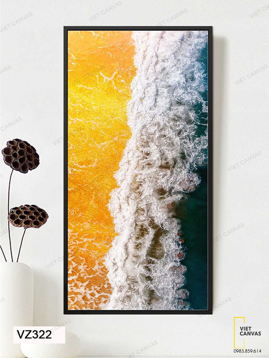 Tranh Nước Biển Tràn Bờ Cát Vàng - VZ322