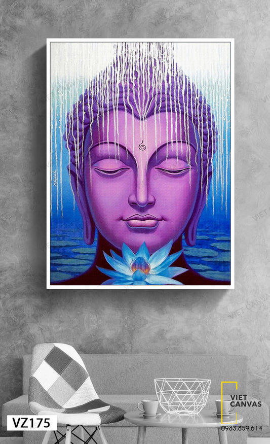 Tranh Phật Bên Đóa Sen - VZ175