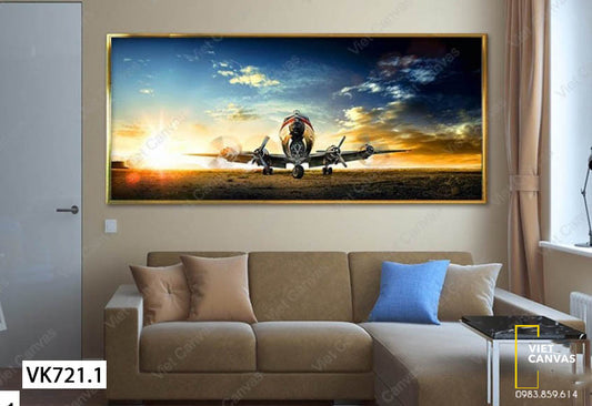 Tranh Phi Cơ Trước Ánh Bình Minh - VK721.1