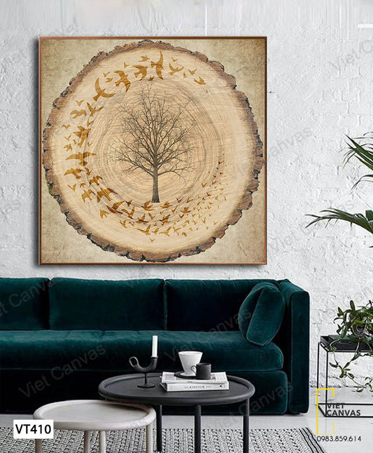 Tranh Đàn Chim Én Và Cây - VT410