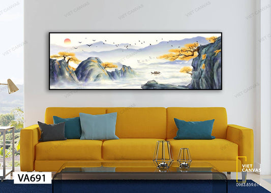 Tranh Phong Cảnh Thiên Nhiên Núi Trời - VA691