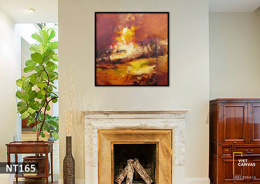 Tranh Trừu Tượng Tông Cam - NT165