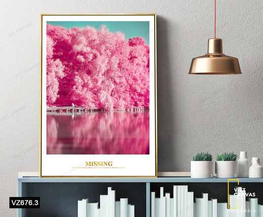 Tranh Rừng Cây Hồng Thơ Mộng - VZ676.3