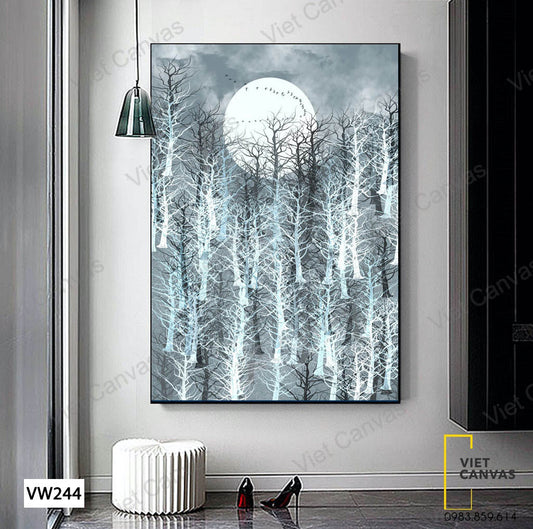 Tranh Rừng Cây Và Ánh Trăng - VW244