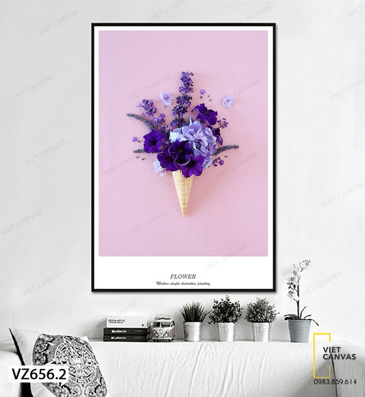 Tranh Sắc Hoa Tím Tinh Tế - VZ656.2